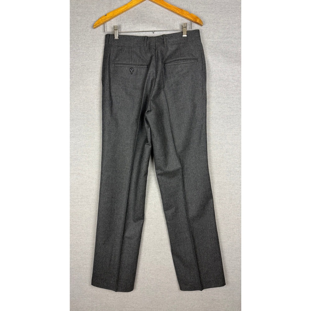 Corbin Mens Prime Flannel 100% Pure Wool Trousers Charcoal Gray 30x32 Vintage